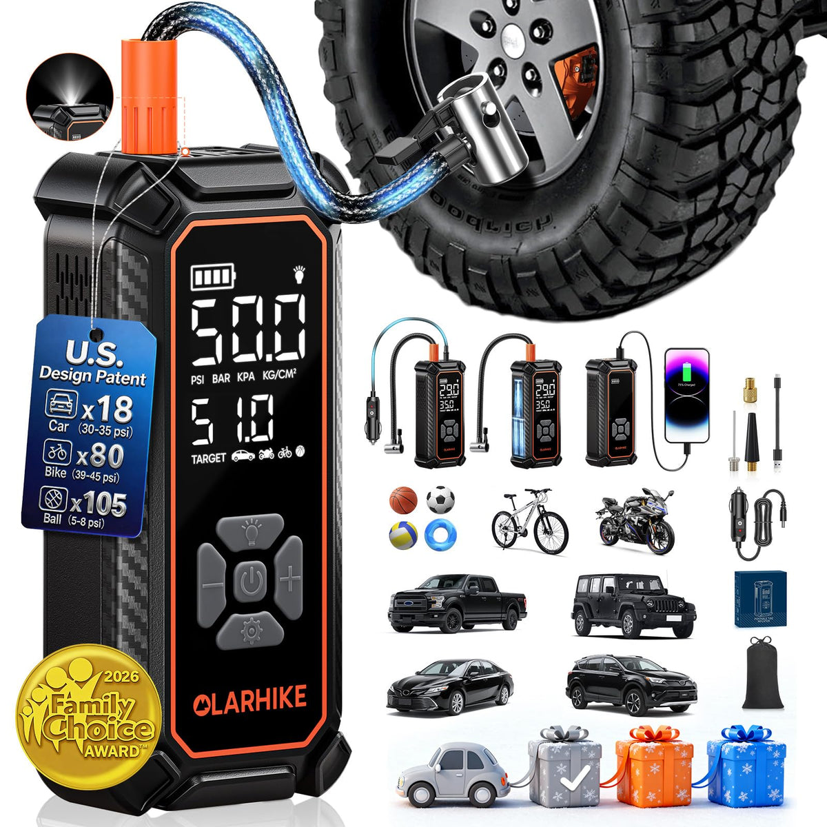 Portable Air Compressor Dual Power V380
