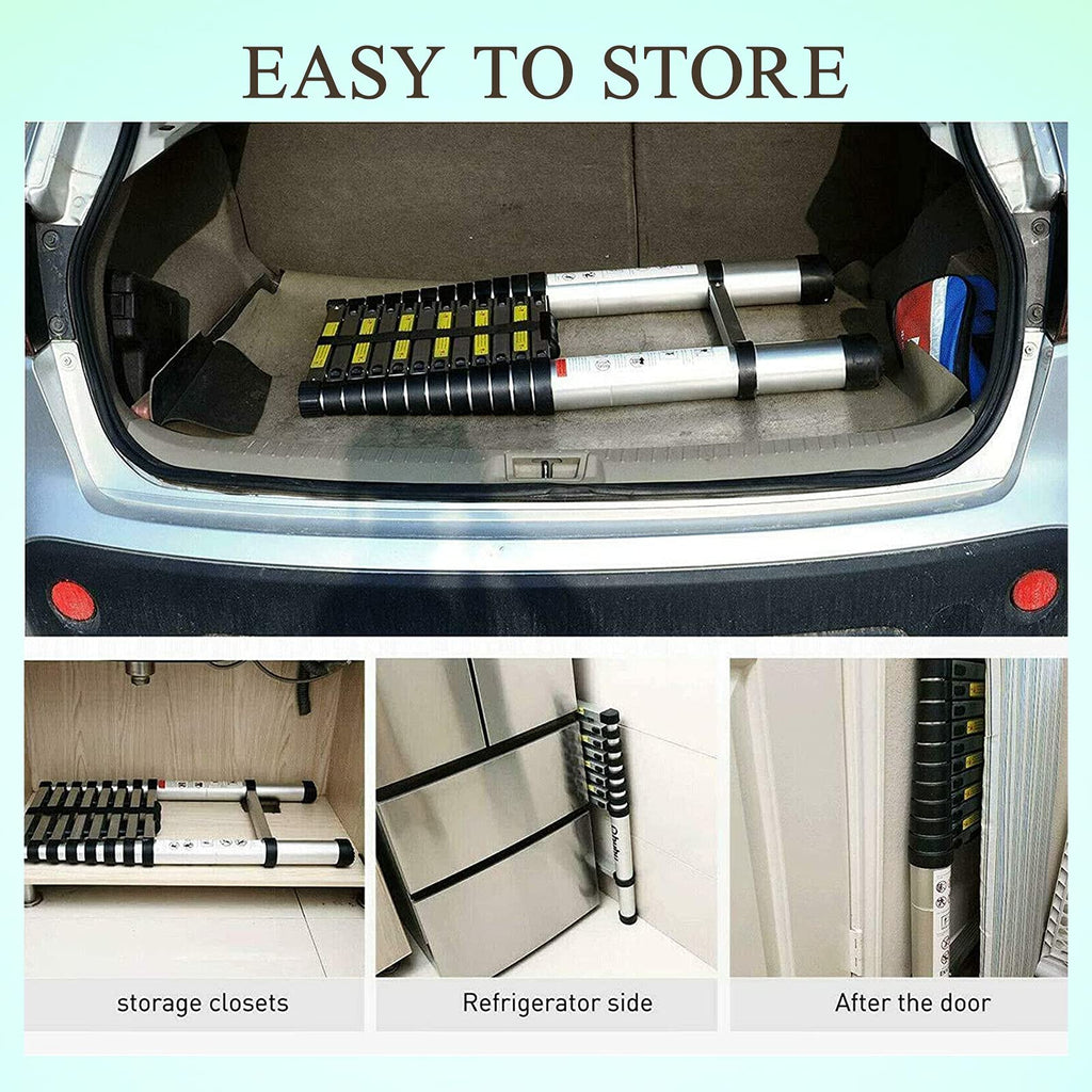 20.5FT Aluminum Telescoping Ladder with 2 Detachable Hooks H526