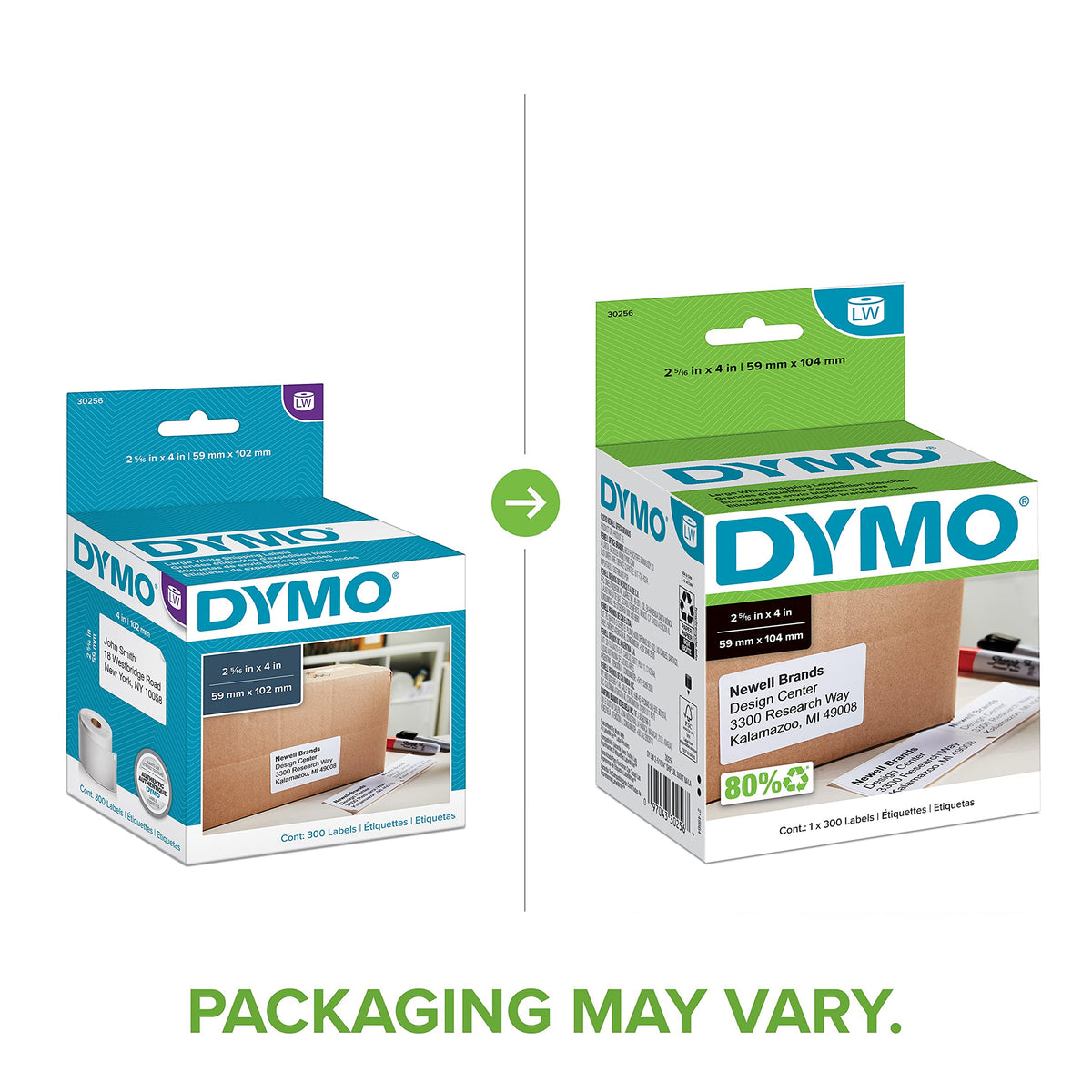 Large Shipping Labels 2-5/16" x 4" 1 Roll of 300 Q757