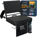 Extra Wide Folding Reclining Stadium Seat with Cup Holder and Storage Pockets F70537
