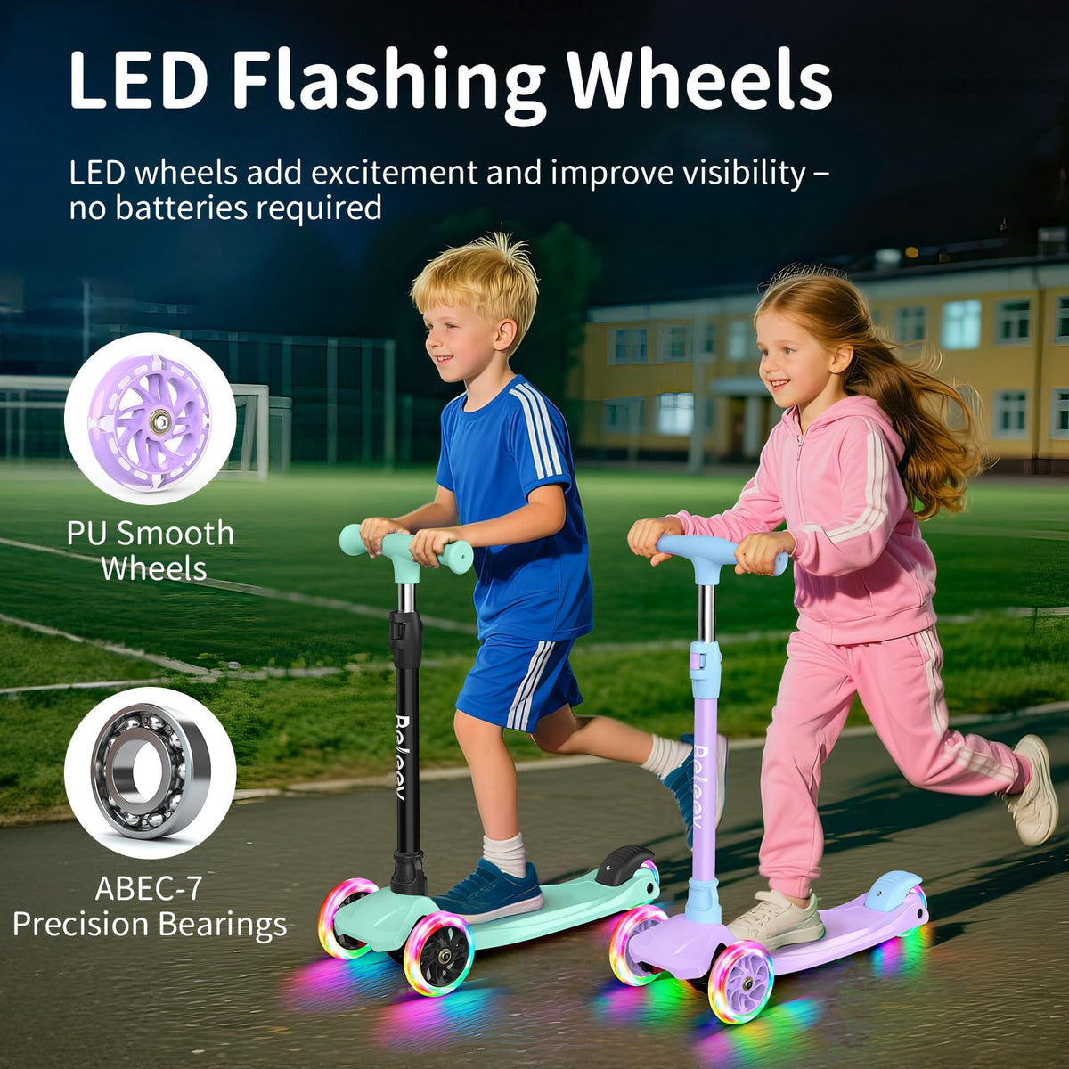 3 Wheel Kick Scooter with Light up Wheels Z479