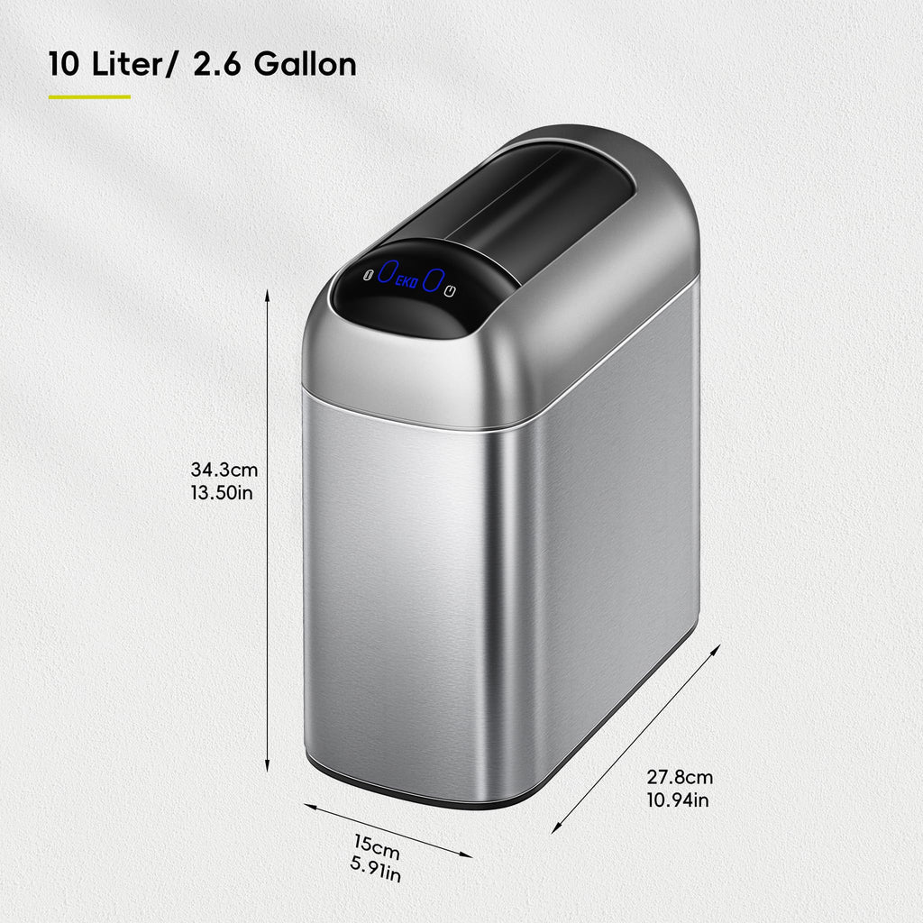 10L Stainless Steel Sensor Trash Can W561