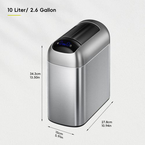 10L Stainless Steel Sensor Trash Can W561