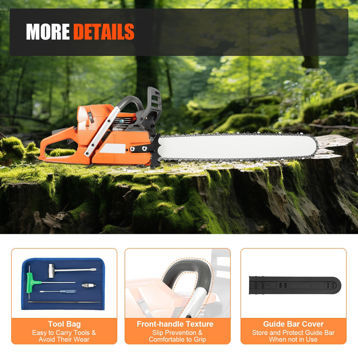 24 Inch 2-Stroke Gas Chainsaw H4664
