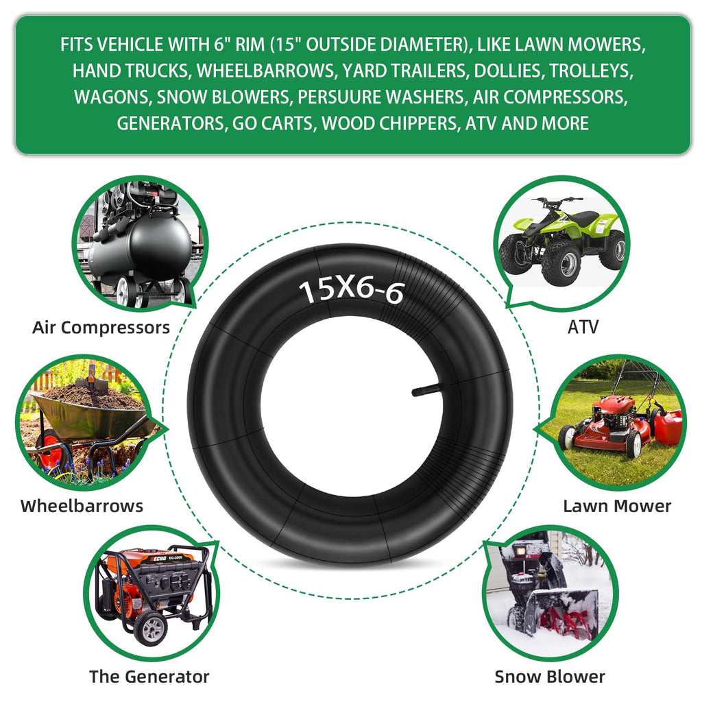 15x6.00-6 Inner Tube with TR-13 Straight Valve Stem X256803