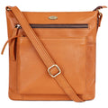 Light Brown Genuine Leather Crossbody Bag V307687