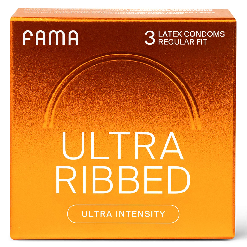 Ribbed Lubricated Natural Latex Condoms 3 Count L94686