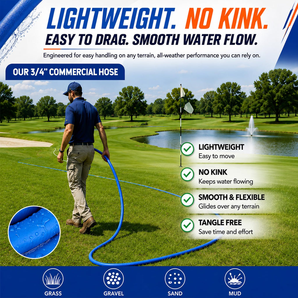 3/4" x 100 ft Lightweight Flexible Garden Hose T74378