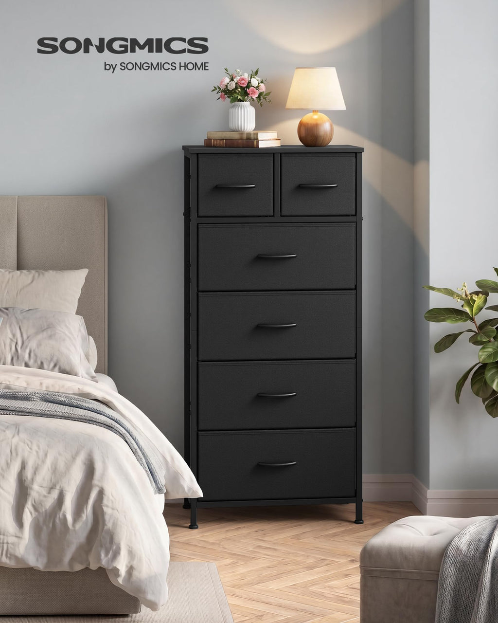 Tall Dresser with 6 Fabric Drawers H242776