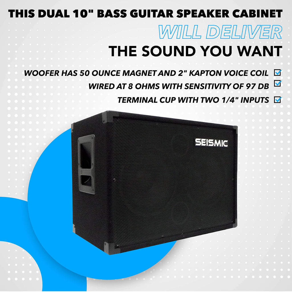 210 Bass Guitar Speaker Cabinet 400 Watts 2x10 Y873
