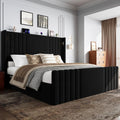 Queen Size Platform Bed Frame with Reading Lights J1907