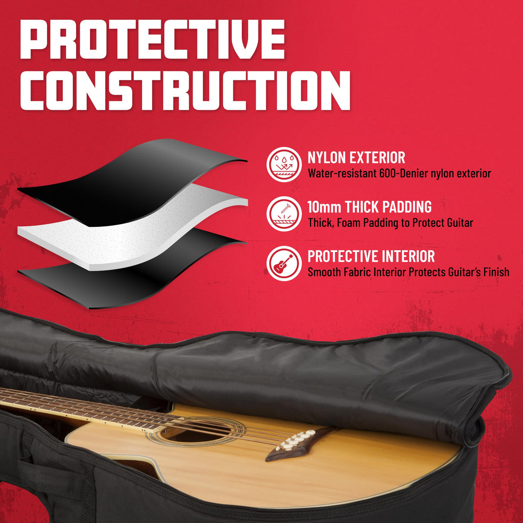 Foam Padded Acoustic Bass Guitar Gig Bag J249