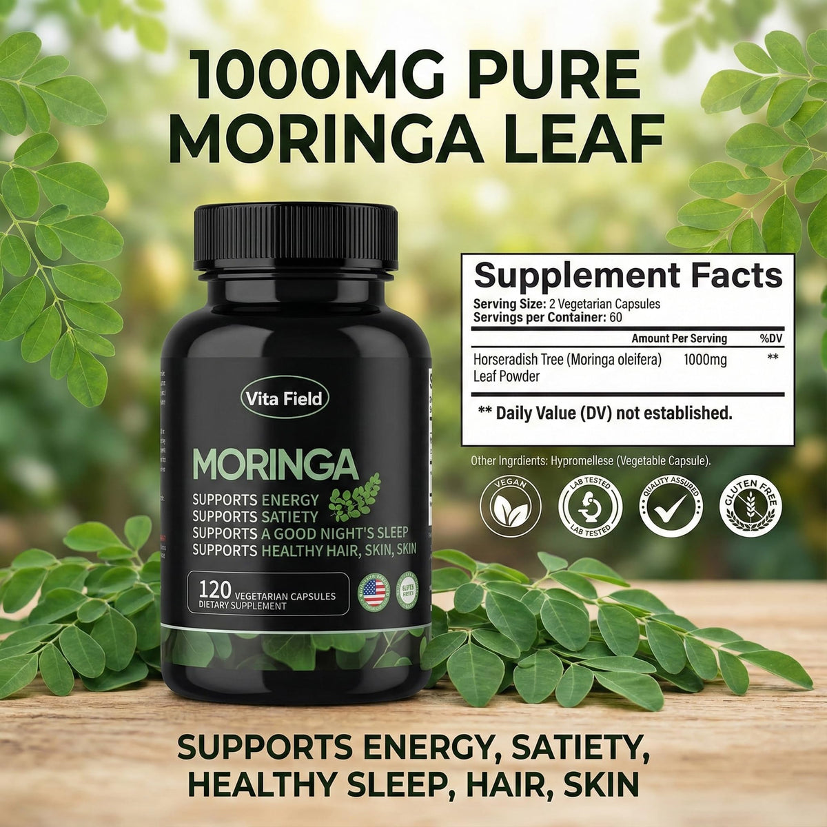 Moringa Capsules 1000mg M1413