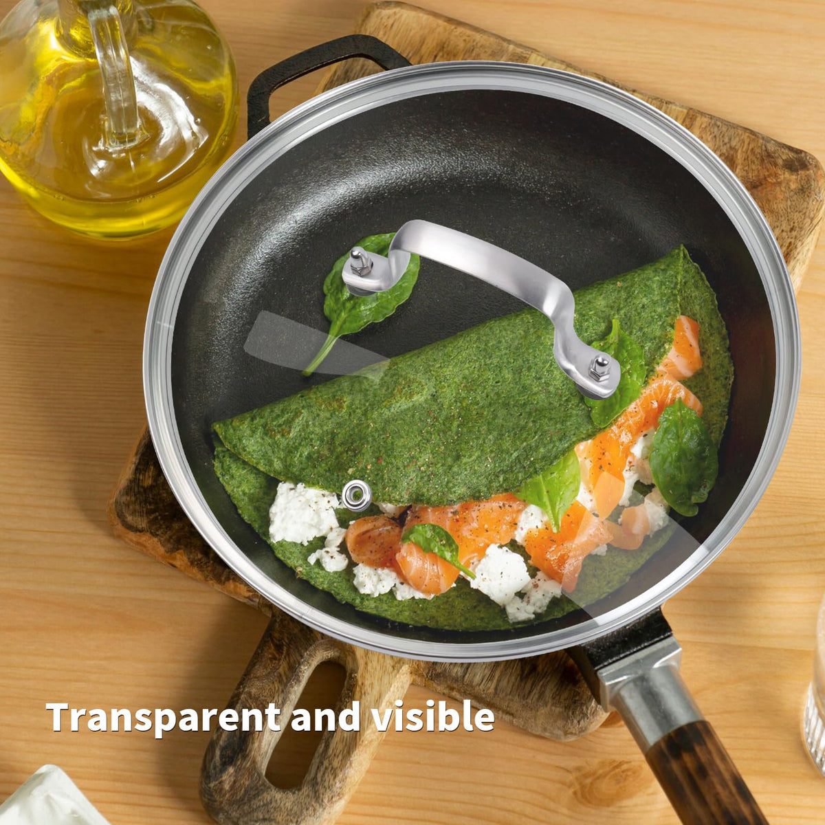 10" Tempered Glass Pan Lid with Steam Vent F683