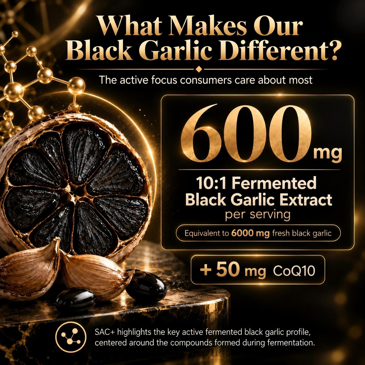 Black Garlic Extract Softgels 300 Count O653880