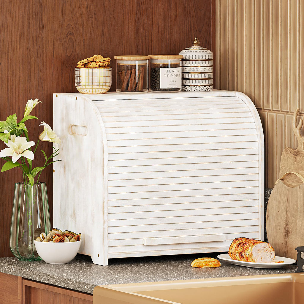 Bamboo Roll Top Bread Box J5711