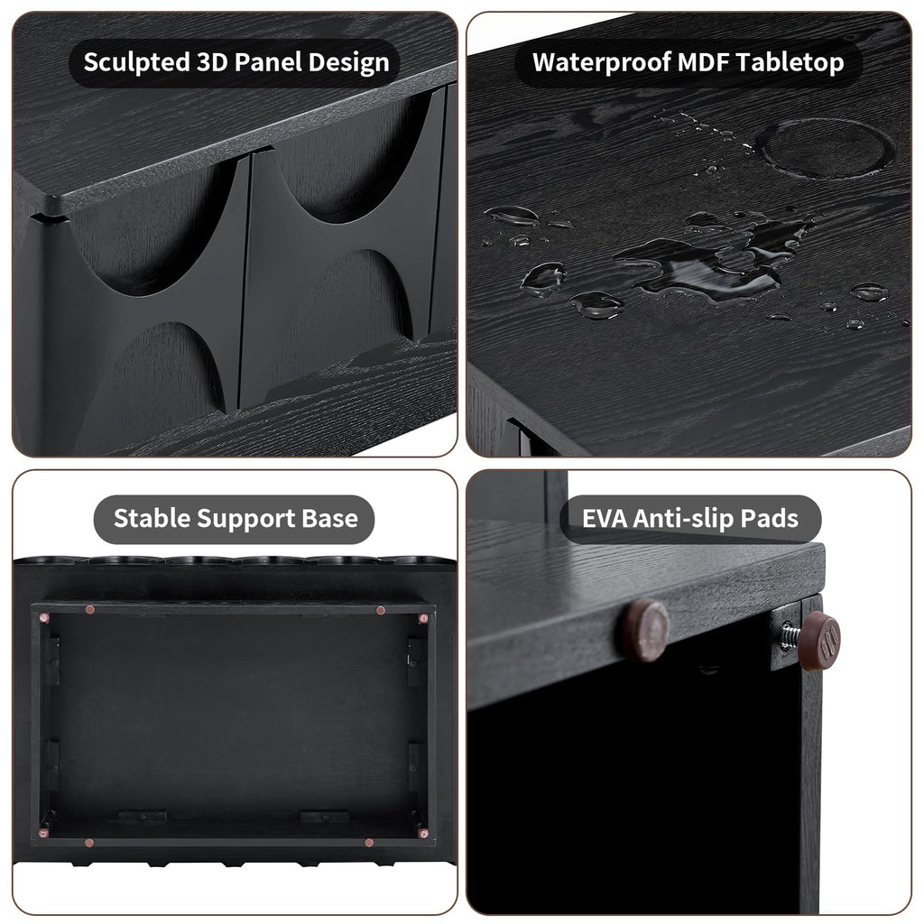 Black Coffee Table with Hidden Storage K22764