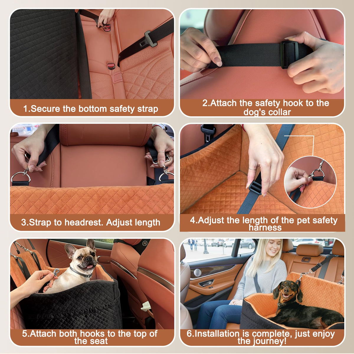 Large Dog Car Seat with 4 in Cushion T600241