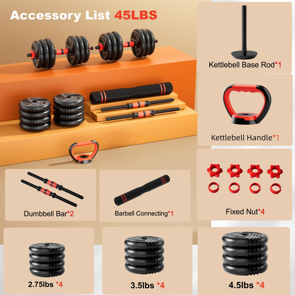 Adjustable Dumbbell Set 5 in 1 T1416