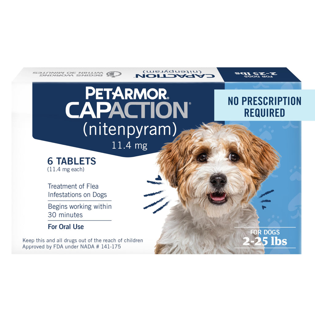 Oral Flea Tablets Dogs 2-25 lbs, Nitenpyram, 6-Dose P989