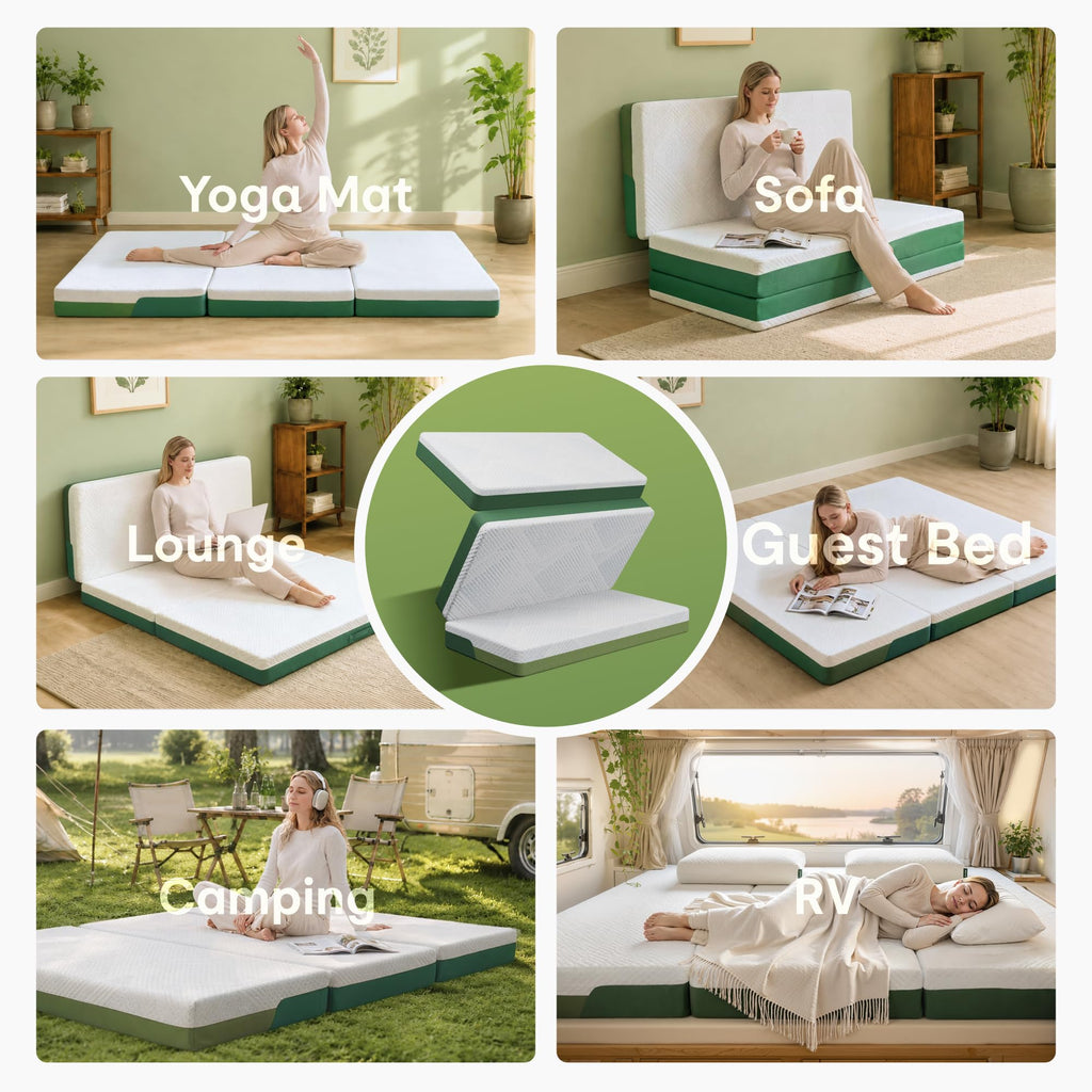 Tri-Fold Mattress Full 6 Inch Memory Foam V286474