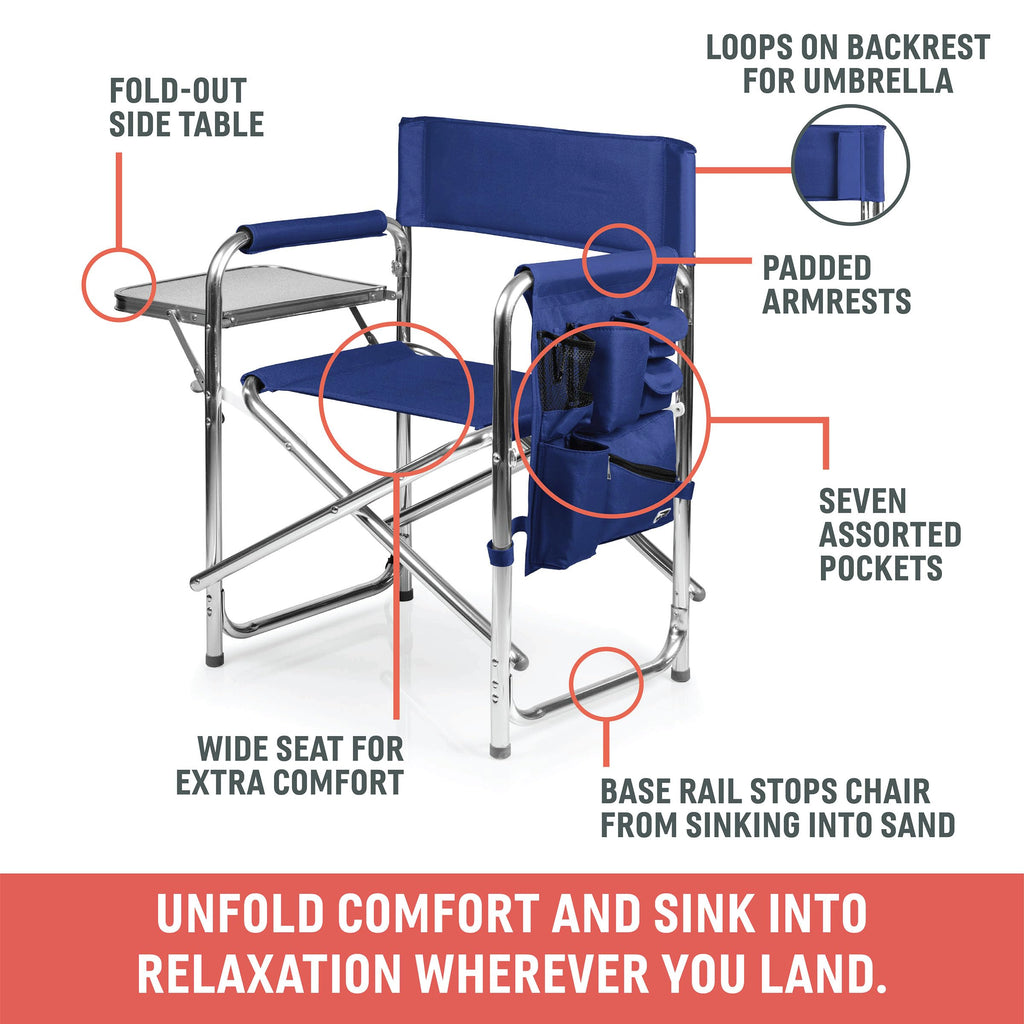 Lightweight Aluminum Folding Outdoor Camping Chair with Side Table A94266