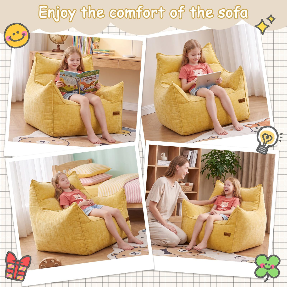 Fluffy Bean Bag Chair Z483651