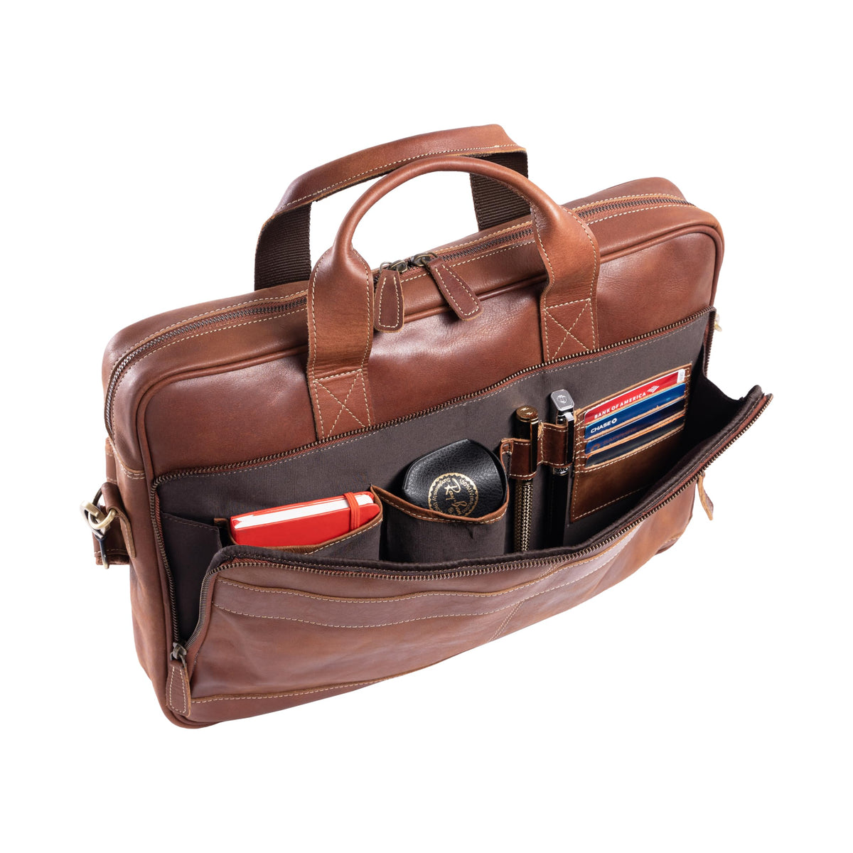 16 Inch Leather Laptop Messenger Bag E44833