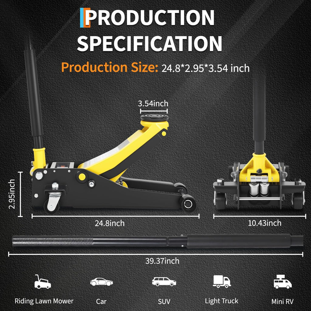 3 Ton Low Profile Hydraulic Floor Jack G437