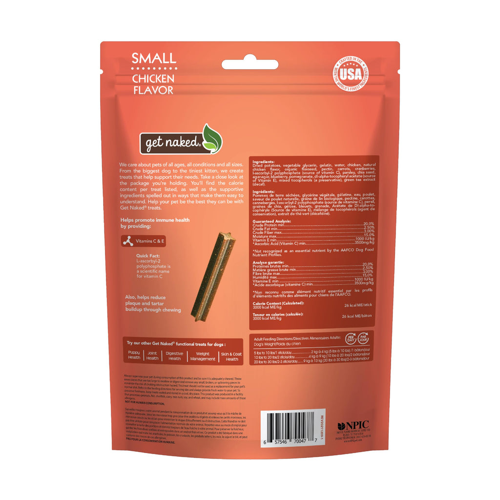 Grain-Free Dental Chew Sticks for Small Dogs, 6.2 oz E575