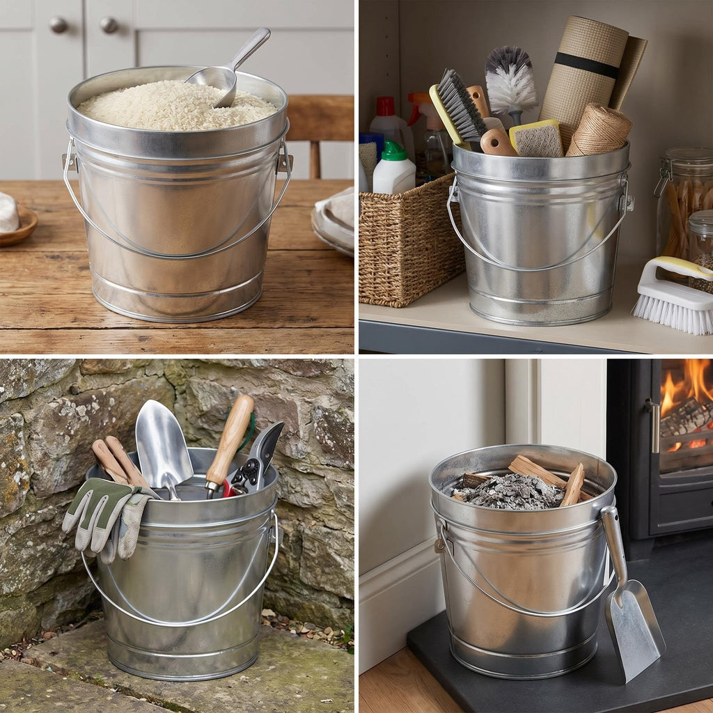 Galvanized Steel Storage Can with Locking Lid G781