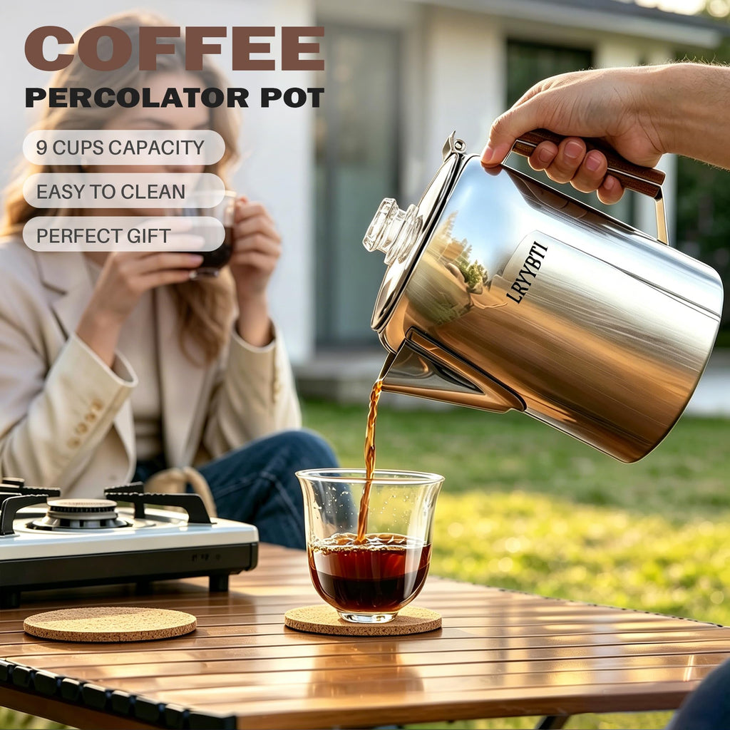 Stainless Steel 9 Cup Coffee Percolator U826607