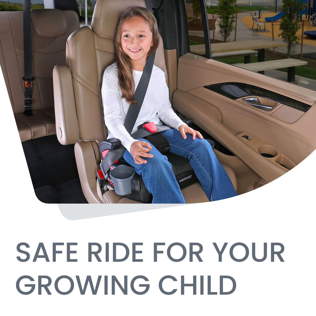 Black Backless Belt-Positioning Booster Seat B641
