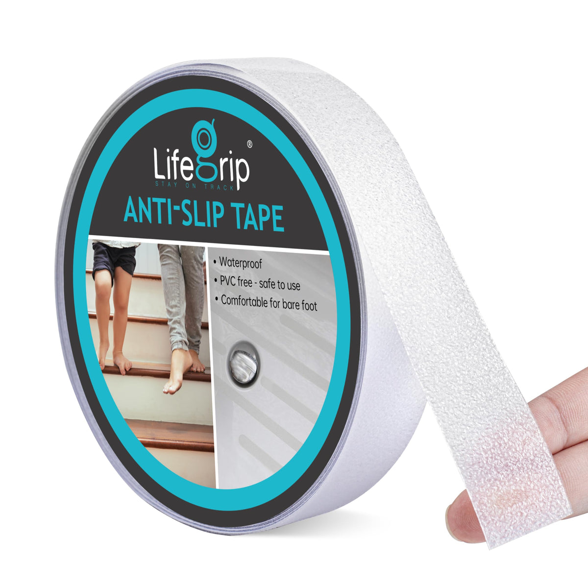 Clear Anti Slip Tape 1" x17Ft Waterproof Grip Tape L436
