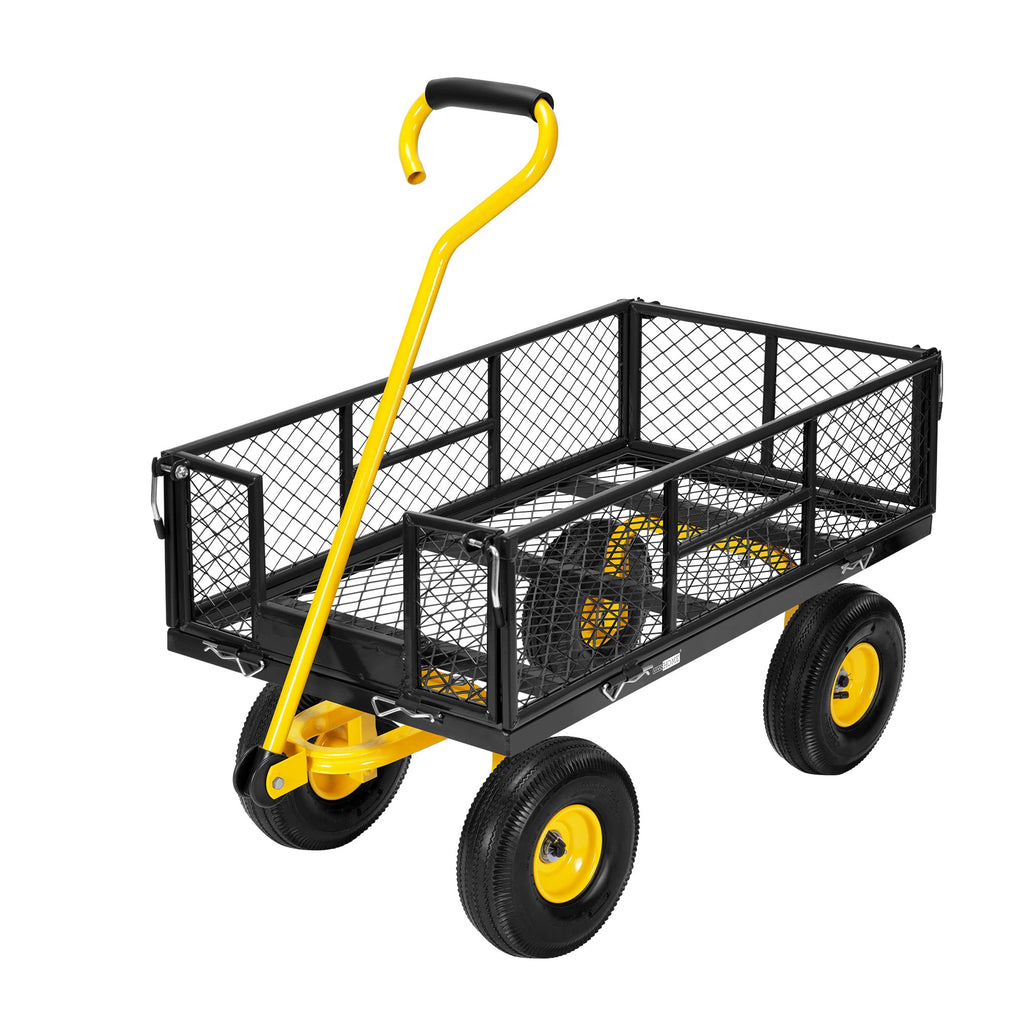 Heavy Duty 4.5 Cu Ft Mesh Steel Garden Cart F69066
