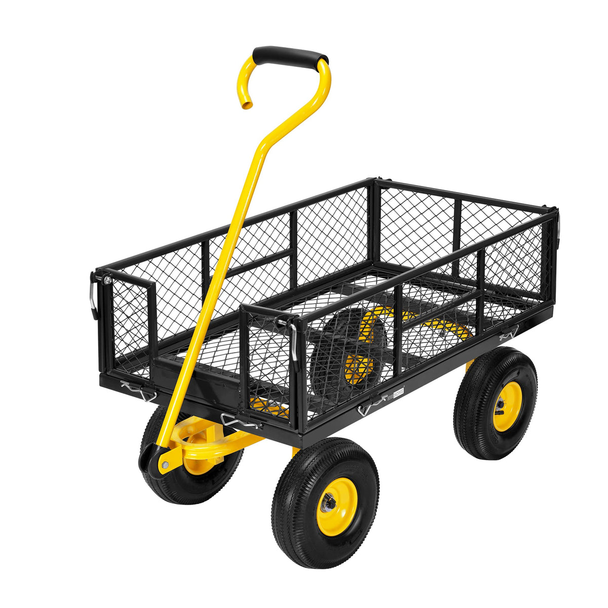 Heavy Duty 4.5 Cu Ft Mesh Steel Garden Cart F69066