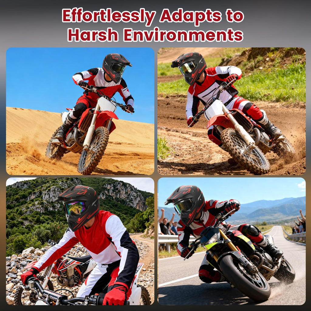 DOT Approved Red Motocross Helmet O1567