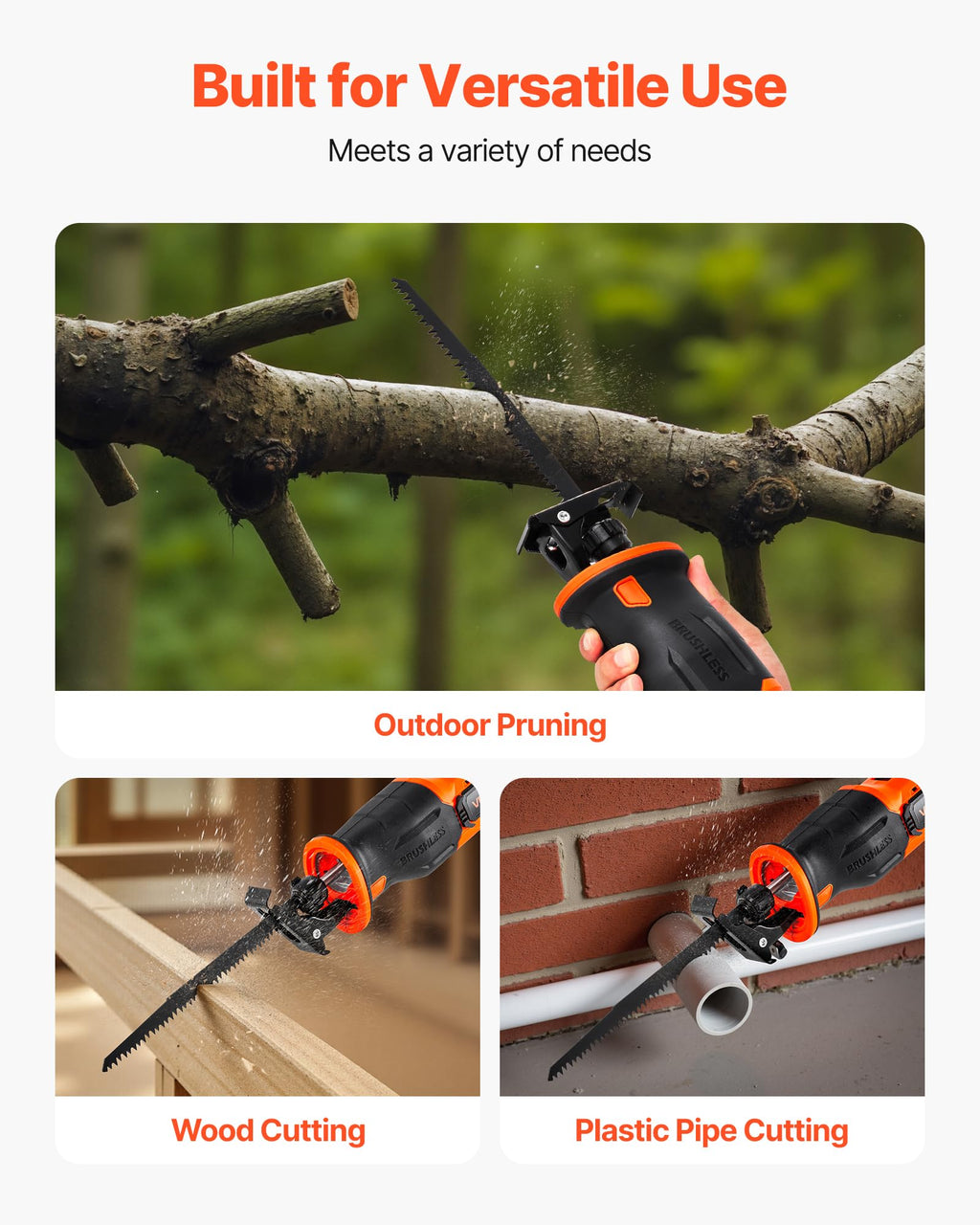 20V Cordless Reciprocating Saw with Battery, 8 Blades, and Carrying Bag A49937