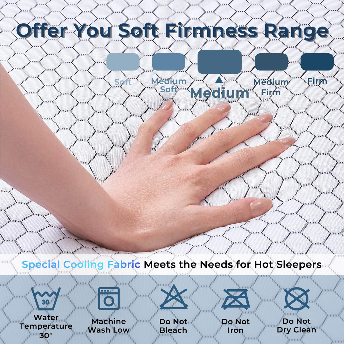 Foldable Mattress Medium Twin Size U27127