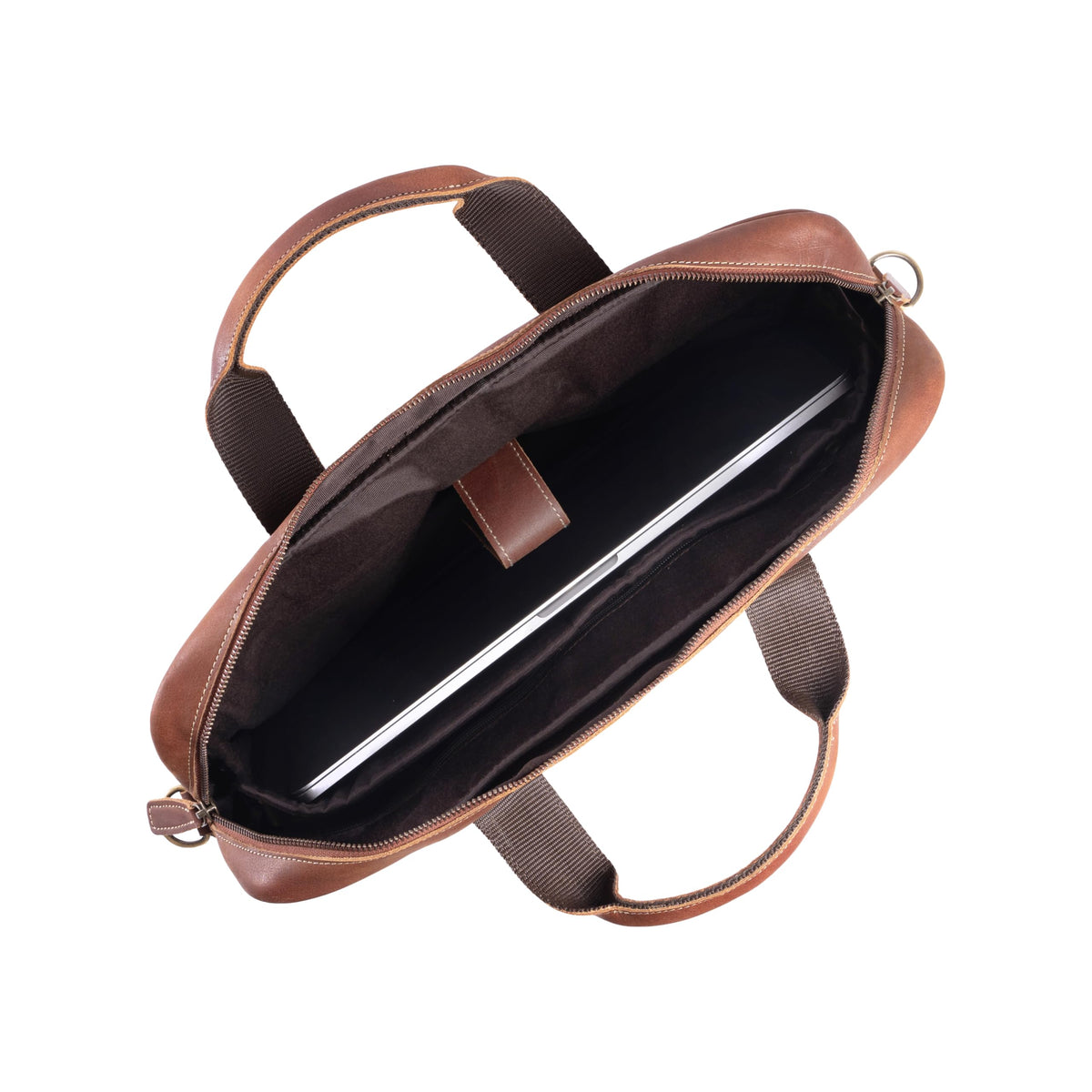 16 Inch Leather Laptop Messenger Bag E44833