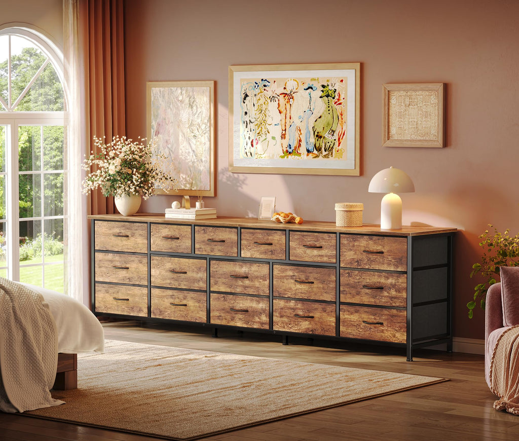 77.6" 16 Drawer Fabric Dresser K278110