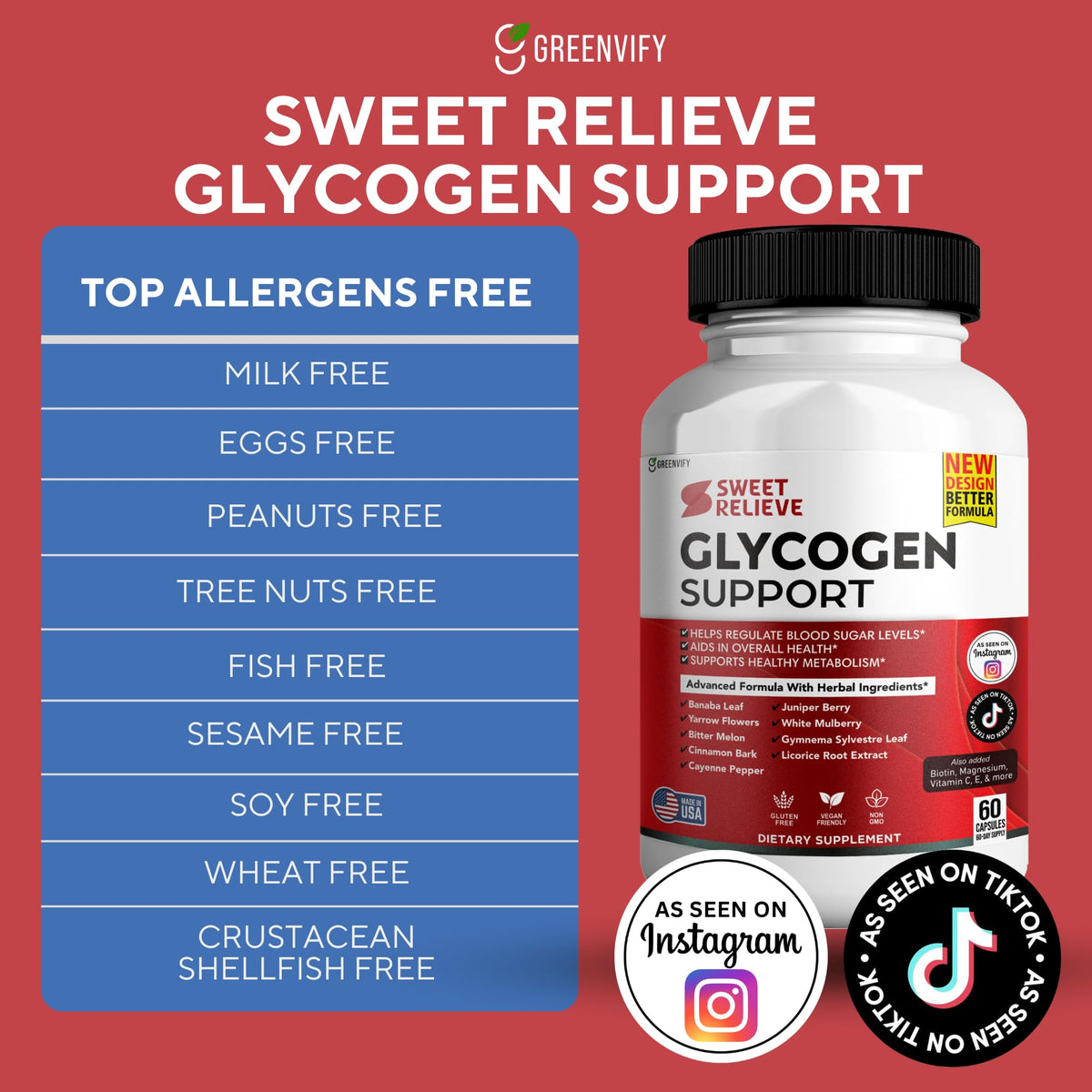 60 Capsules Glycogen Support F8333