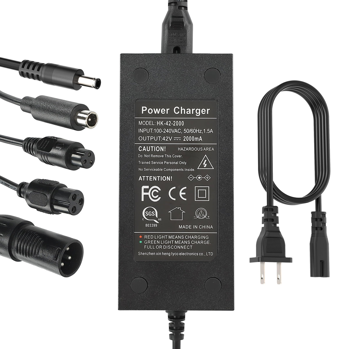 42V 2A Scooter Charger with 5 Types of Connectors X1852