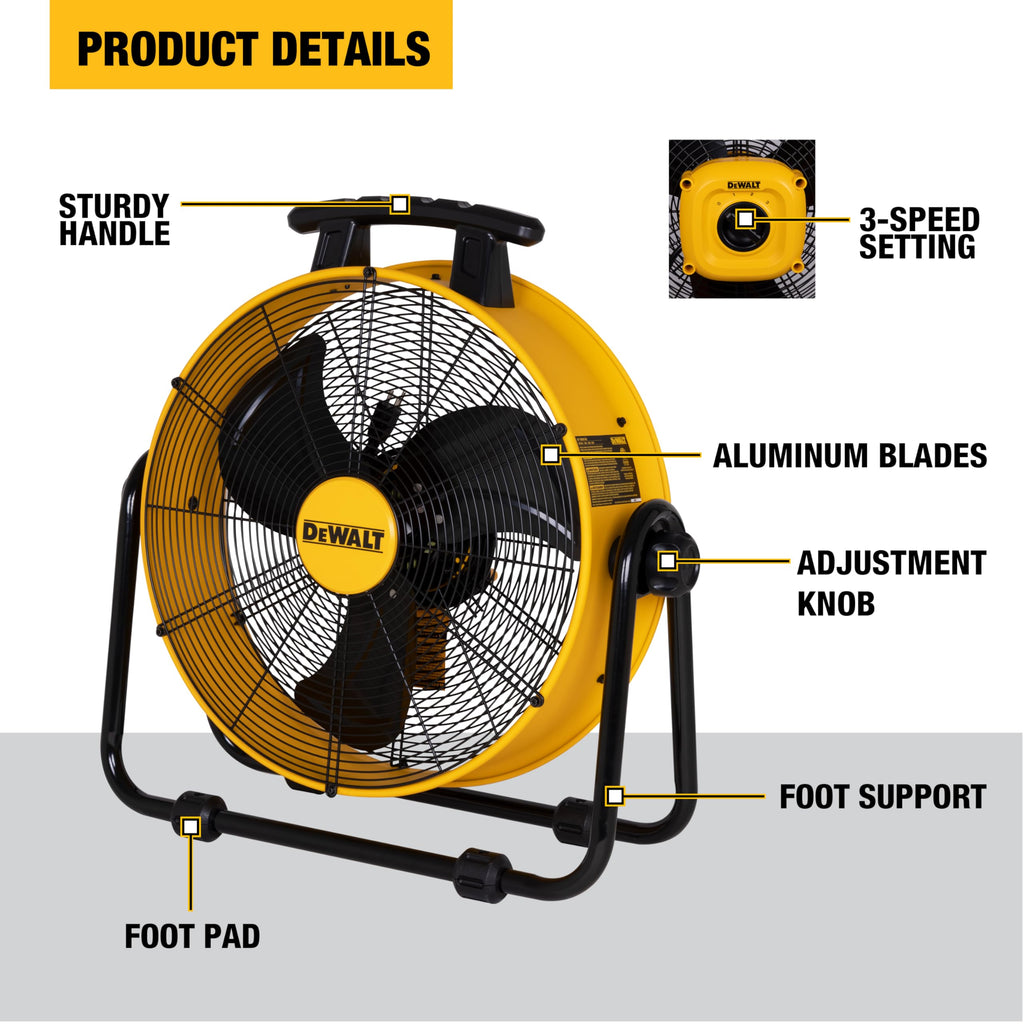 20 Inch Adjustable Tilting Drum Fan Q79903