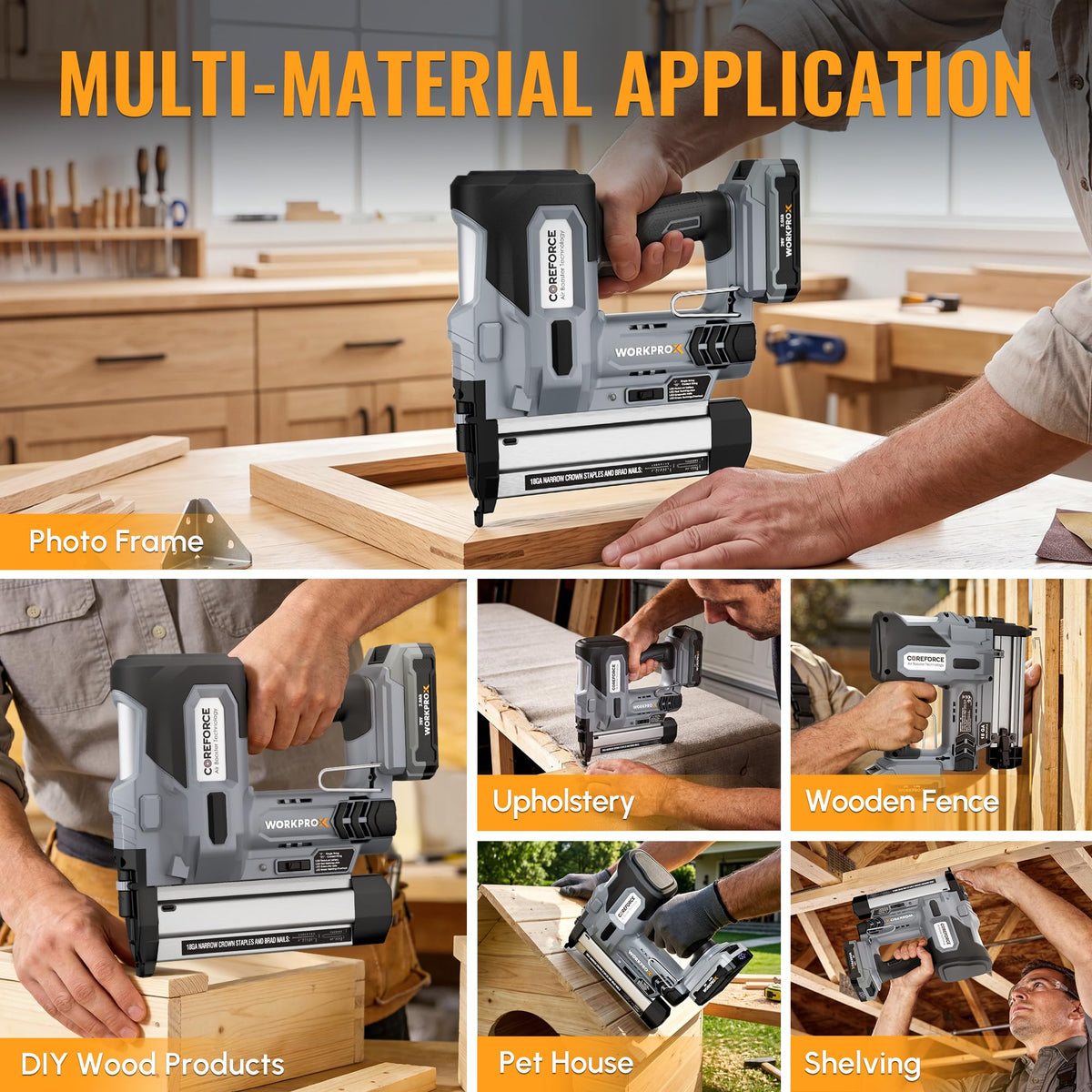 20V Cordless 18 Gauge 2-in-1 Nail & Staple Gun R12966