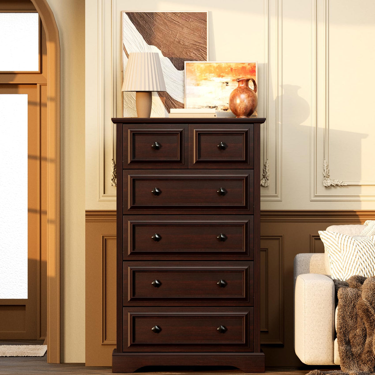 6 Drawer Cherry Dresser F950