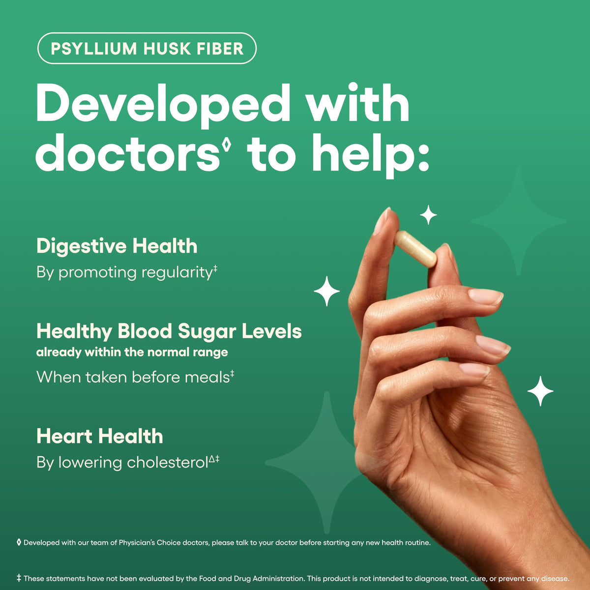 Vegan Psyllium Husk Fiber 300 Capsules H182