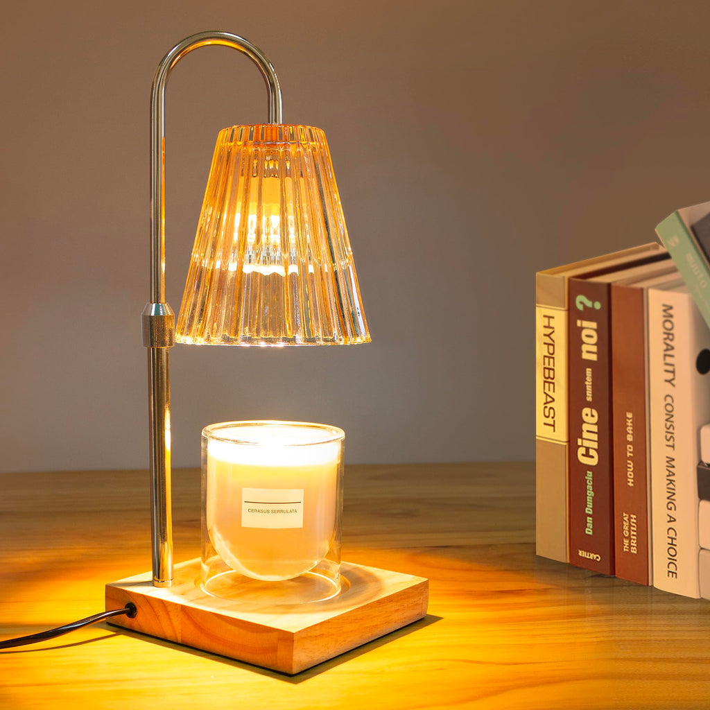 Candle Warmer Lamp with 2 Bulbs, Dimmable, Timer, Adjustable Height N6656