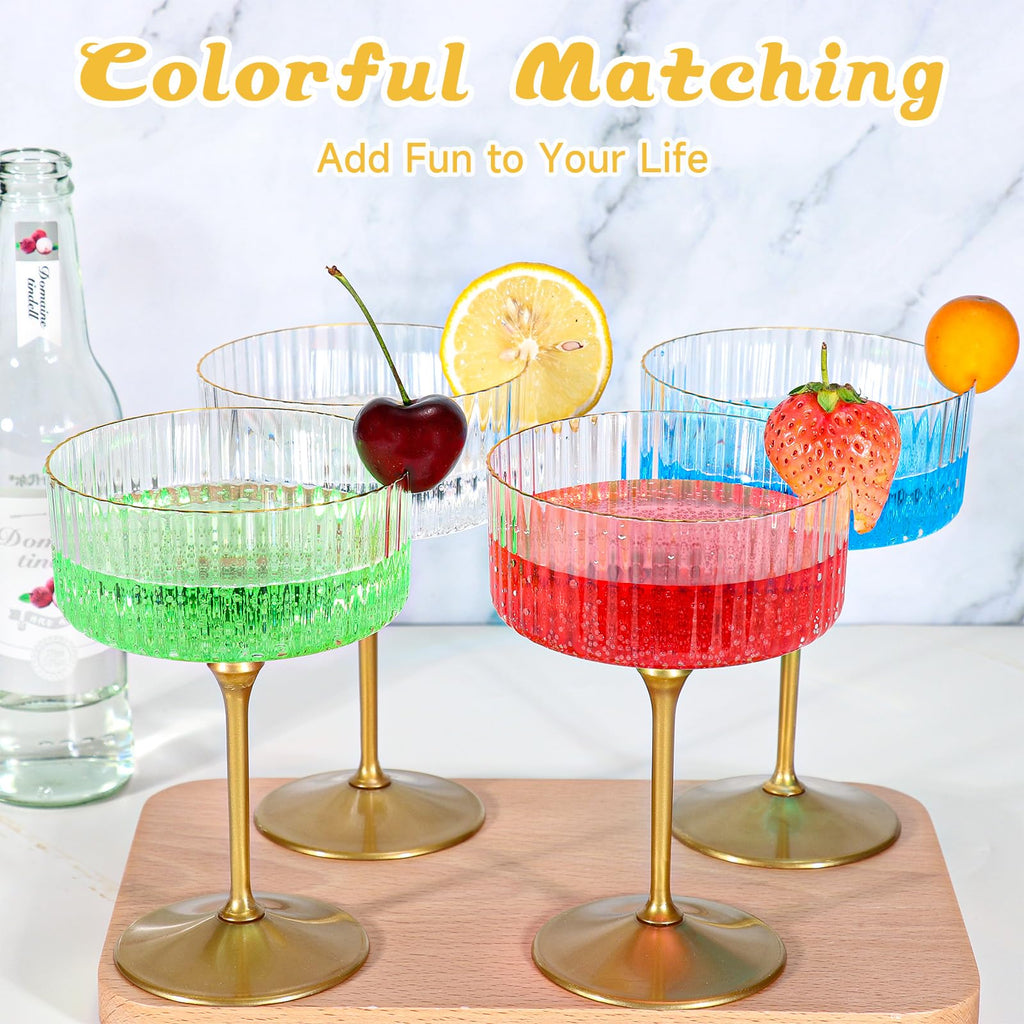 24 Pcs 9 Oz Champagne Martini Glasses Set U703303