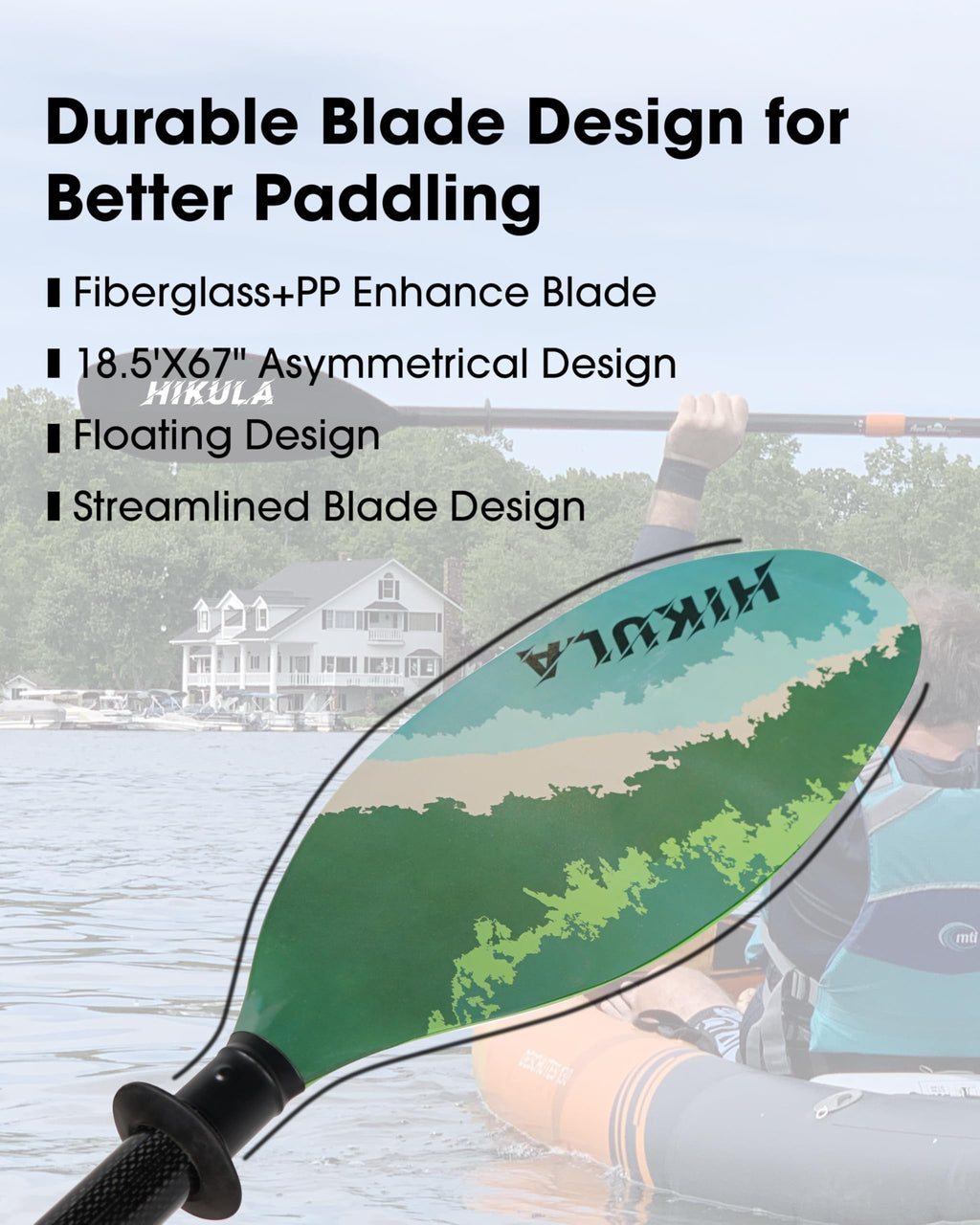 Adjustable Carbon Fiber Shaft Kayak Paddle 4 Piece K49803